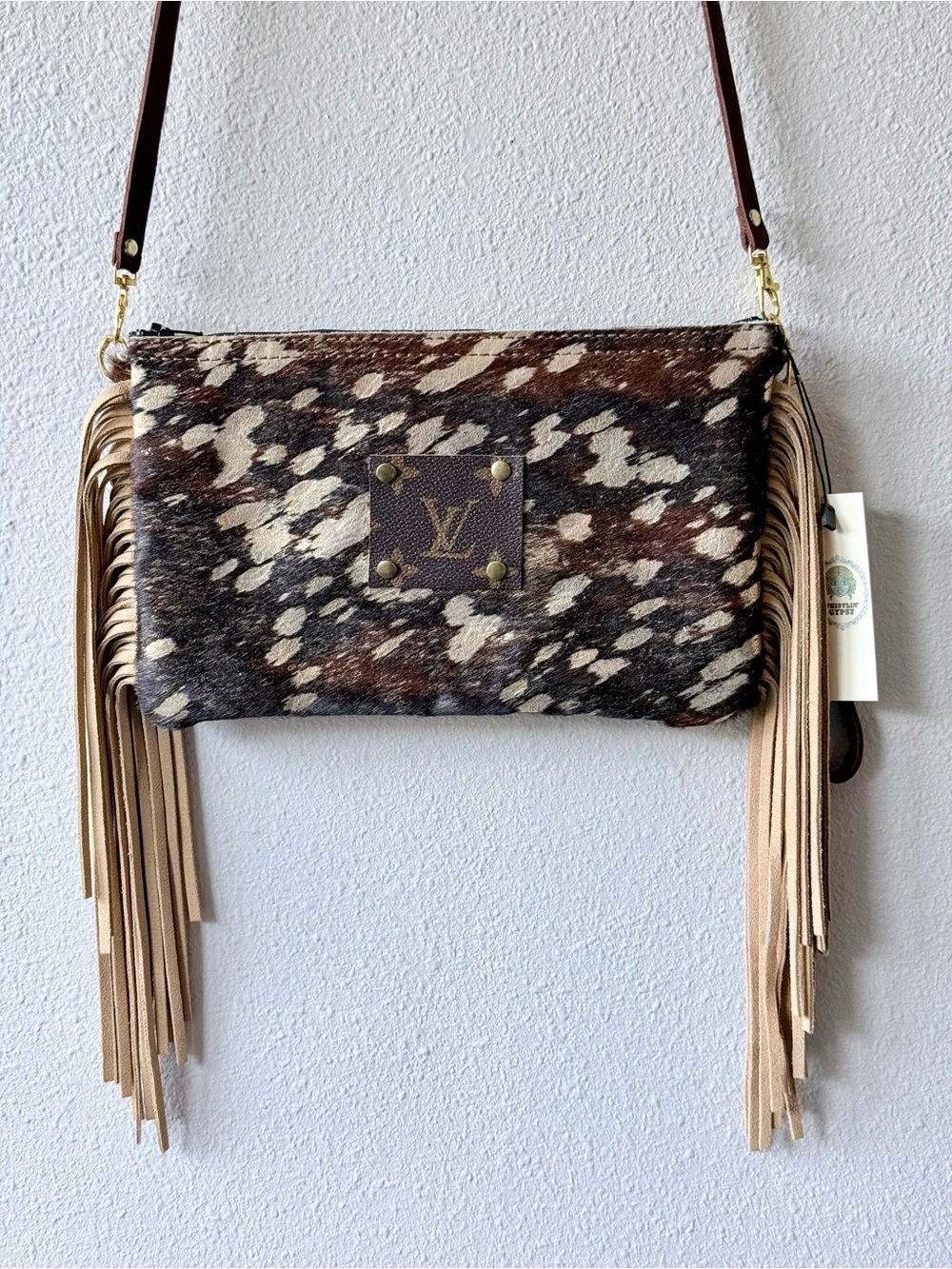 Upcycled Louis Vuitton Western Fringe Festival Gold Haircalf Cowgirl Bag